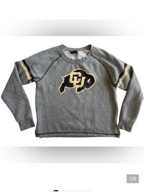 Colosseum CU Colorado buffalos Gray cropped Sweatshirt